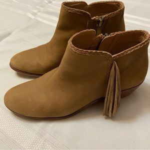 Sam Edelman Tan Leather Womens Booties - Excellent Used Condition Size -7.5